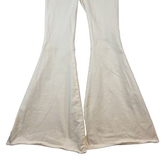 We The Free Just Float On Flare Pants Sz 26 Hippie Boho Festival Winter White - Picture 3 of 8